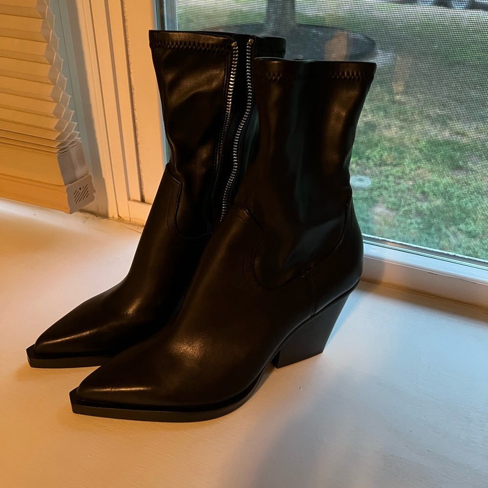 Dolce vita black leather booties 7
